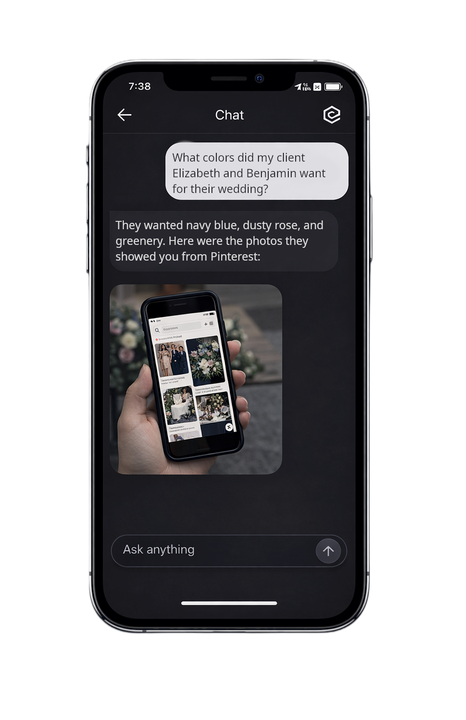 Floating phone interface